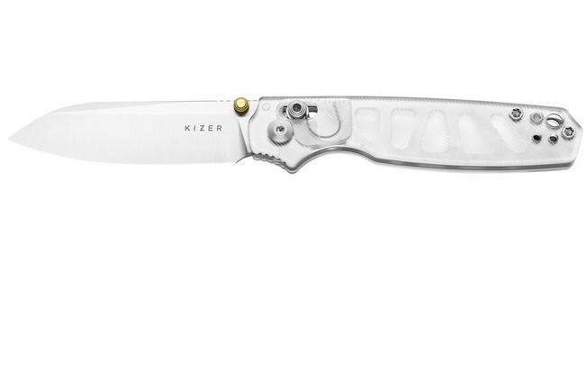 Image for Kizer Pokiman CS V3789A5 Satin AEB-L, Clear Acrylic, pocket knife