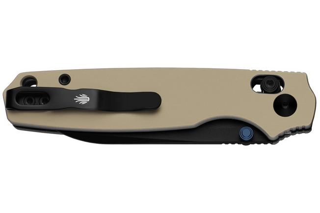 Image for Kizer Pokiman CS V3789A6 Black PVD AEB-L, Tan Aluminum, pocket knife