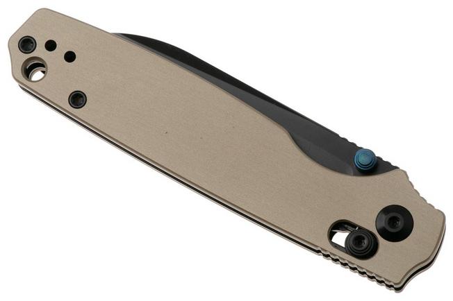 Image for Kizer Pokiman CS V3789A6 Black PVD AEB-L, Tan Aluminum, pocket knife
