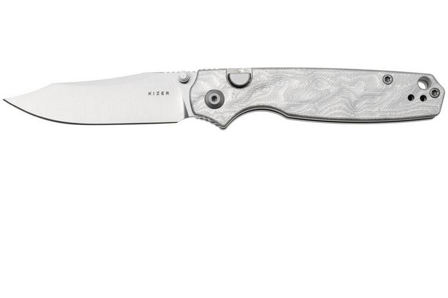 Image for Kizer Pokiman BLL V3789BCA1, Satin AEB-L Clippoint, Aluminum Foil G10 pocket knife