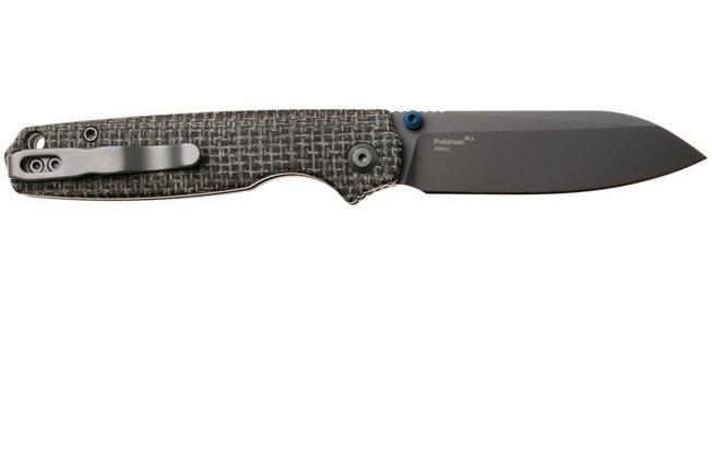 Obraz dla Nóż składany Kizer Pokiman BLL V3789BSA1, Gray PVD AEB-L Sheepsfoot, Black Micarta