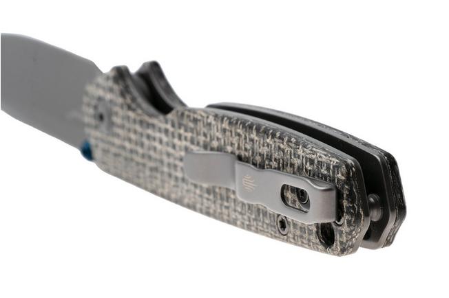 Obraz dla Nóż składany Kizer Pokiman BLL V3789BSA1, Gray PVD AEB-L Sheepsfoot, Black Micarta