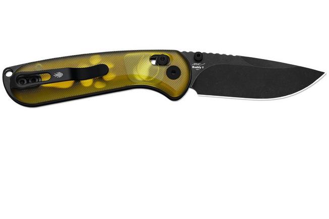 Image for Kizer Vanguard Buddy II V3790A1 Black PVD AEB-L, Yellow PEI, pocket knife, Maksim Epifantsev design