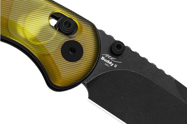 Image for Kizer Vanguard Buddy II V3790A1 Black PVD AEB-L, Yellow PEI, pocket knife, Maksim Epifantsev design