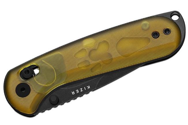Image for Kizer Vanguard Buddy II V3790A1 Black PVD AEB-L, Yellow PEI, pocket knife, Maksim Epifantsev design