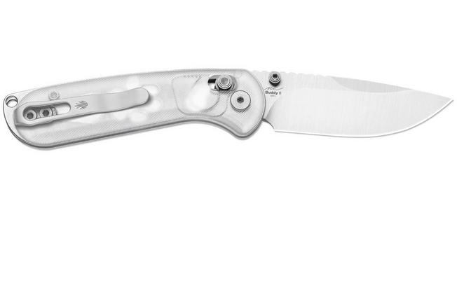 Image for Kizer Vanguard Buddy II V3790A2 Satin AEB-L, Clear Acrylic, pocket knife, Maksim Epifantsev design