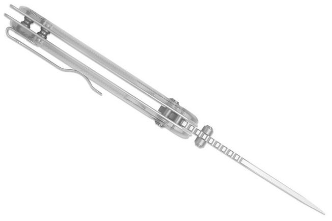 Image for Kizer Vanguard Buddy II V3790A2 Satin AEB-L, Clear Acrylic, pocket knife, Maksim Epifantsev design