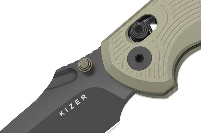 Image for Kizer Khamsin KZV3791A1, PVD Graywashed Nitro-V, Bronze Aluminum pocket knife, Maksim Epifantsev design