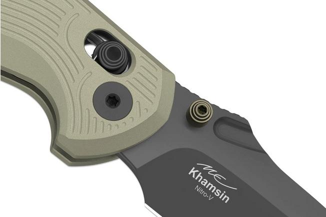 Image for Kizer Khamsin KZV3791A1, PVD Graywashed Nitro-V, Bronze Aluminum pocket knife, Maksim Epifantsev design