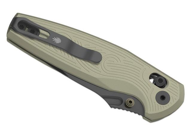 Image for Kizer Khamsin KZV3791A1, PVD Graywashed Nitro-V, Bronze Aluminum pocket knife, Maksim Epifantsev design