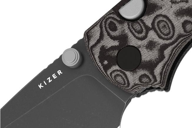 Bild für Kizer Vanguard Glaux V3801A2 Graywashed 14C28N, Vortex Pattern Micarta, Taschenmesser