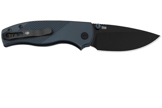Bild für Kizer Vanguard Glaux V3801A3 Blackwashed 14C28N. Blue Aluminum, Taschenmesser