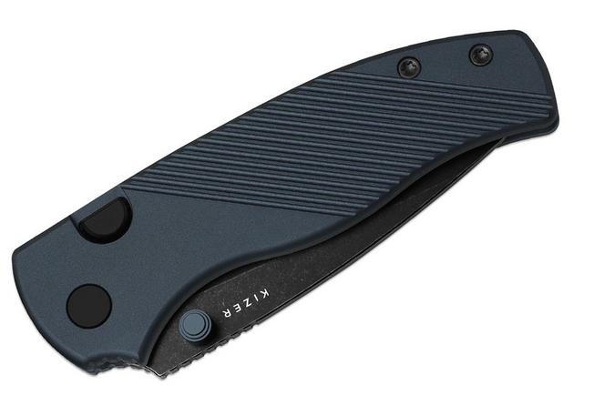 Bild für Kizer Vanguard Glaux V3801A3 Blackwashed 14C28N. Blue Aluminum, Taschenmesser