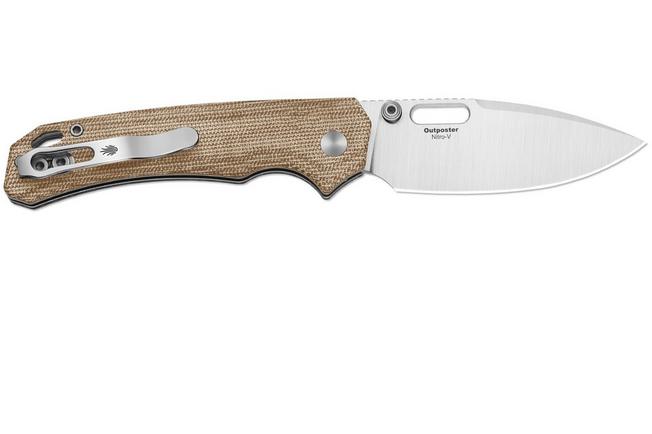 Image for Kizer Vanguard Outposter V3802BDA1 Satin Nitro-V, Norplex UltreX Micarta, pocket knife