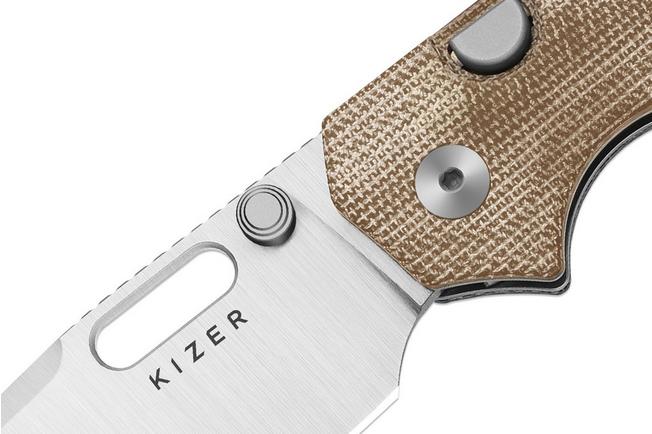 Image for Kizer Vanguard Outposter V3802BDA1 Satin Nitro-V, Norplex UltreX Micarta, pocket knife