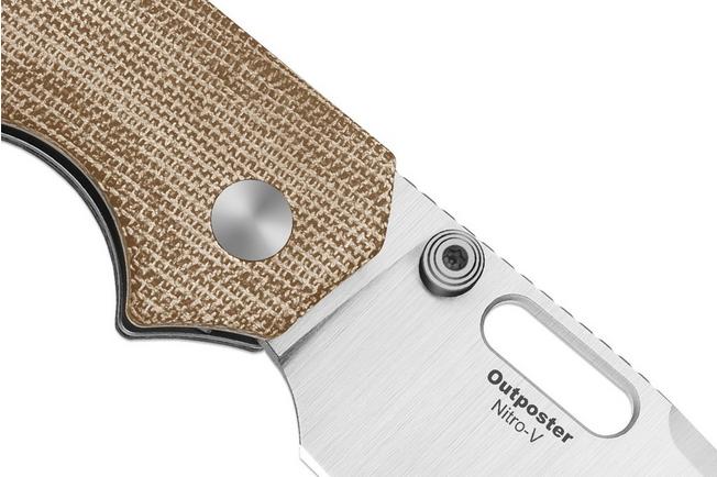 Image for Kizer Vanguard Outposter V3802BDA1 Satin Nitro-V, Norplex UltreX Micarta, pocket knife