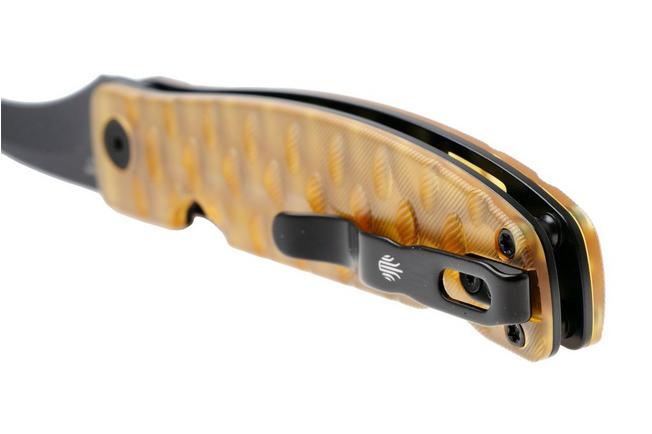Bild für Kizer Kiwami V3809SH2, Black PVD BD1N, Yellow PEI Taschenmesser, Konstantinos Paschalis Design