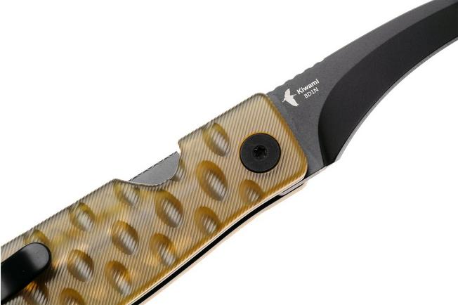 Bild für Kizer Kiwami V3809SH2, Black PVD BD1N, Yellow PEI Taschenmesser, Konstantinos Paschalis Design