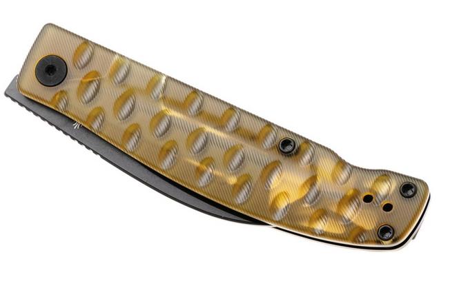 Bild für Kizer Kiwami V3809SH2, Black PVD BD1N, Yellow PEI Taschenmesser, Konstantinos Paschalis Design