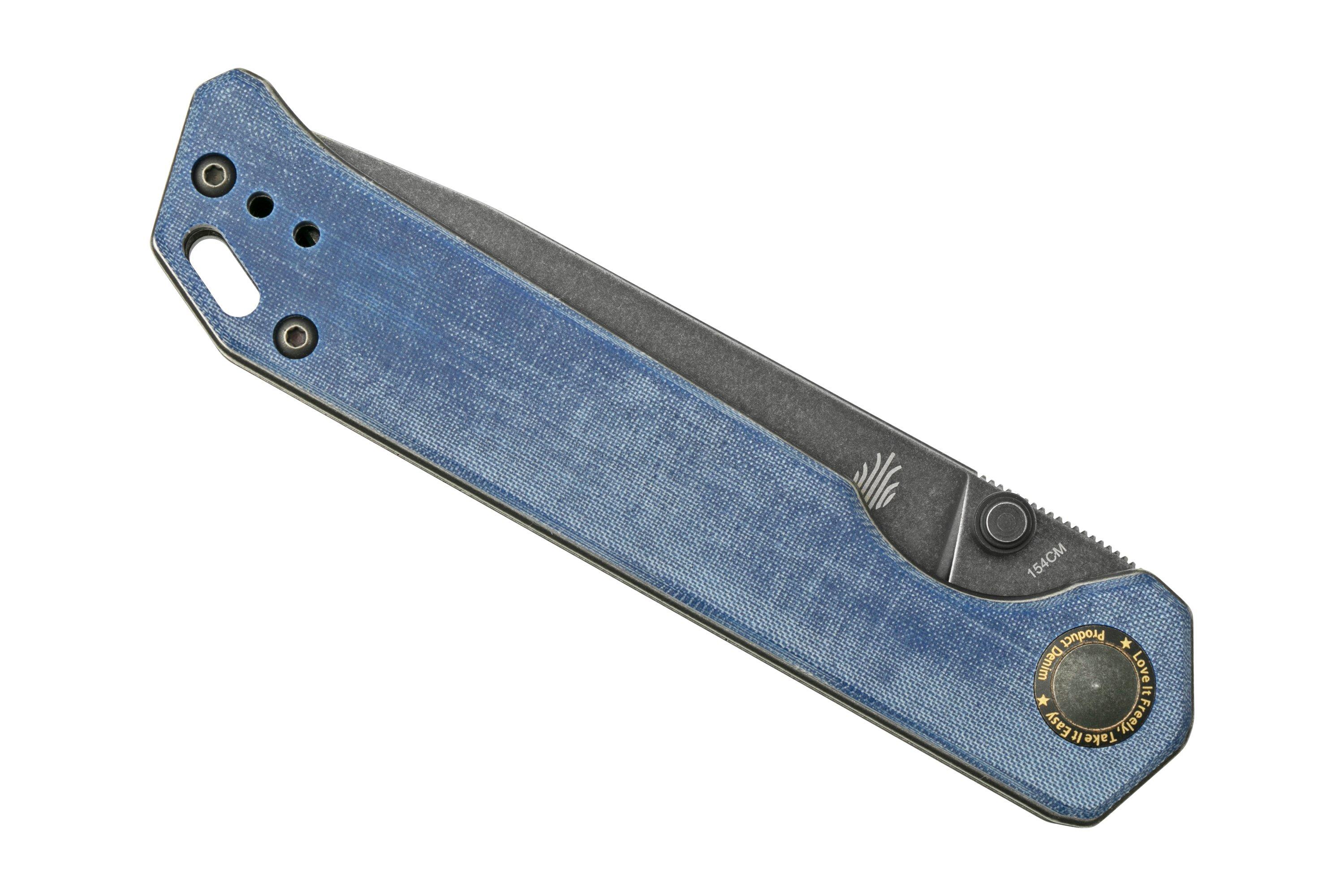 Kizer Vanguard Begleiter V4458.2C1 Denim Micarta, Zakmes | Voordelig ...