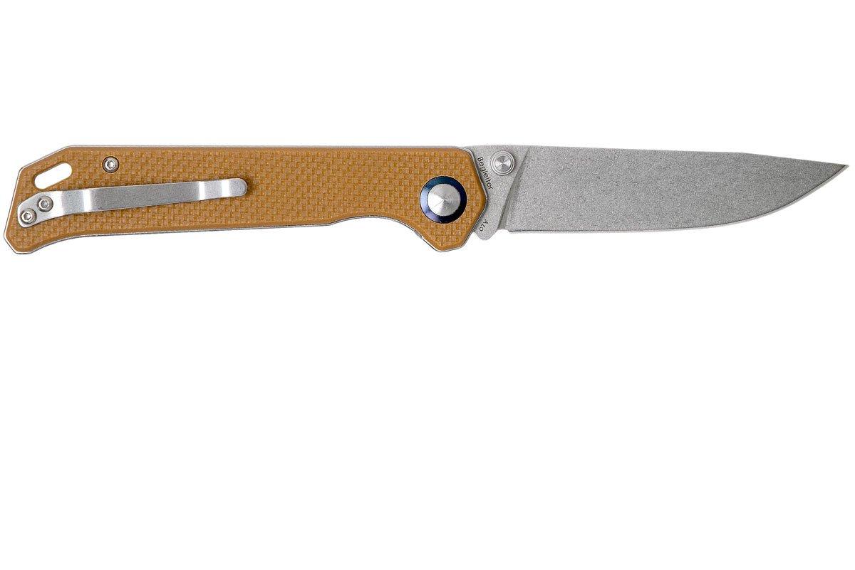 Kizer Vanguard Begleiter V4458A4 pocket knife, brown | Advantageously ...