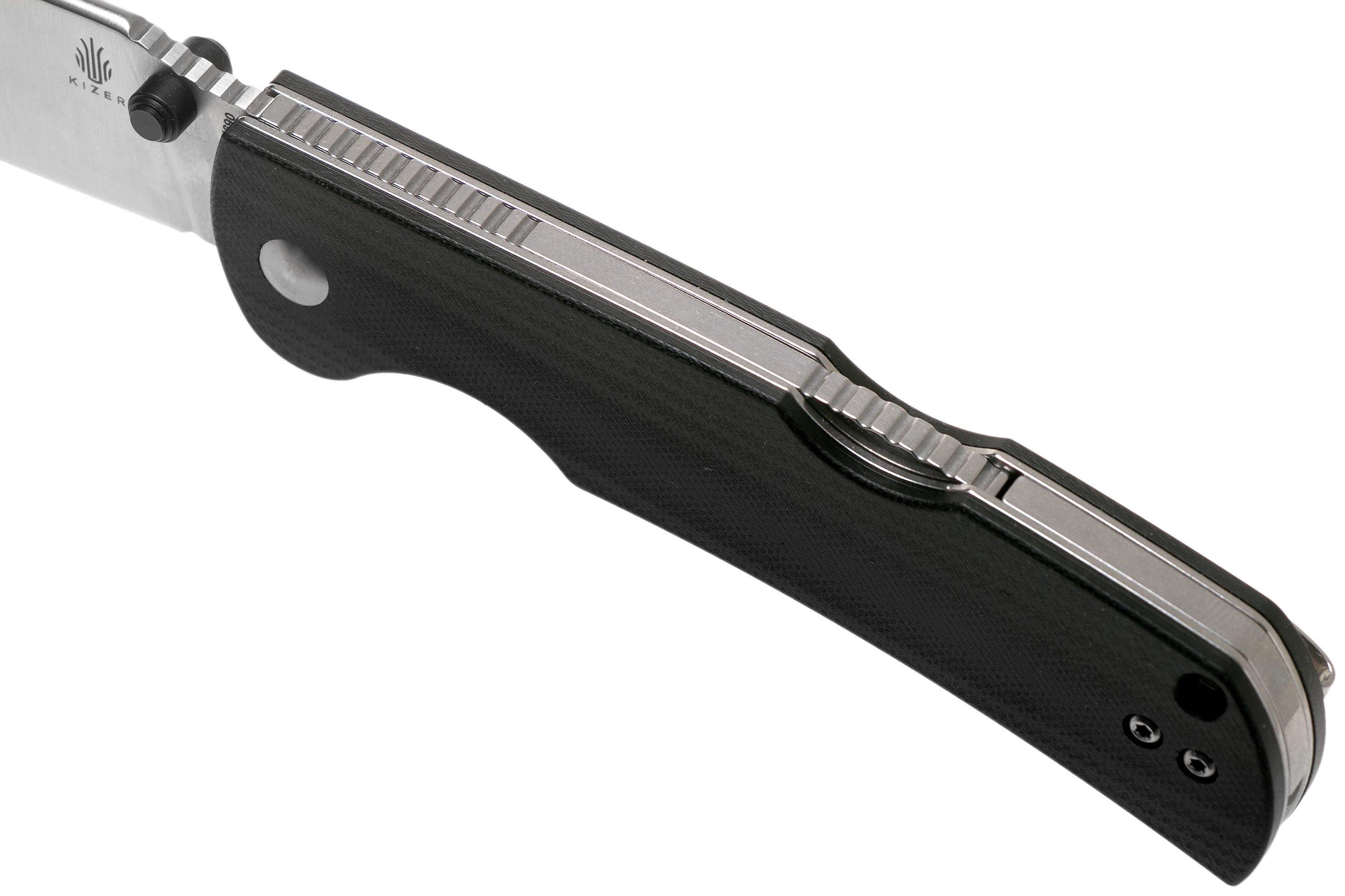 Kizer Vanguard Slicer V4538N1 Black G10 pocket knife, Michael Galovic ...