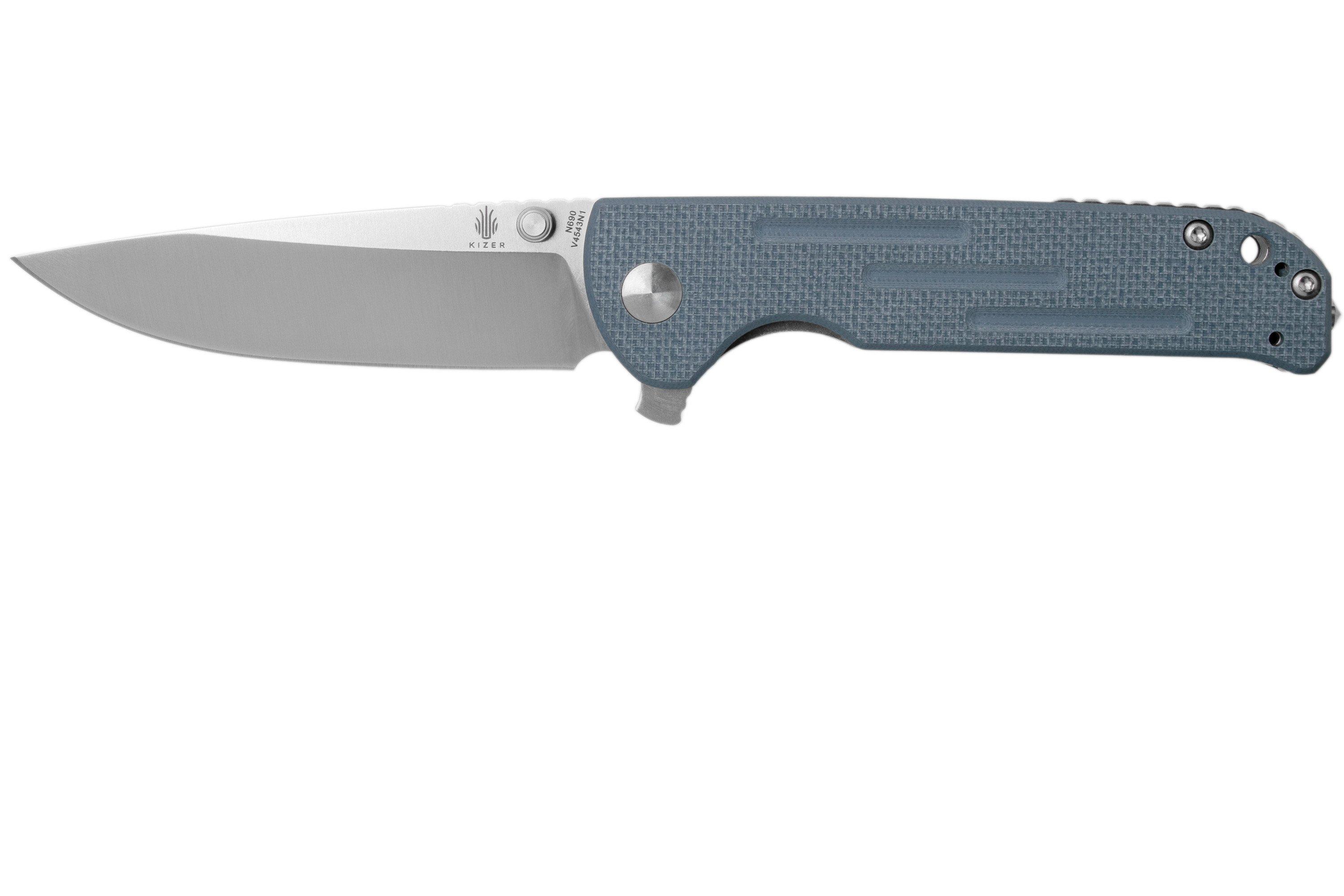 Kizer Vanguard Justice Blue V4543N1 pocket knife, Nhut Huynh and Azo