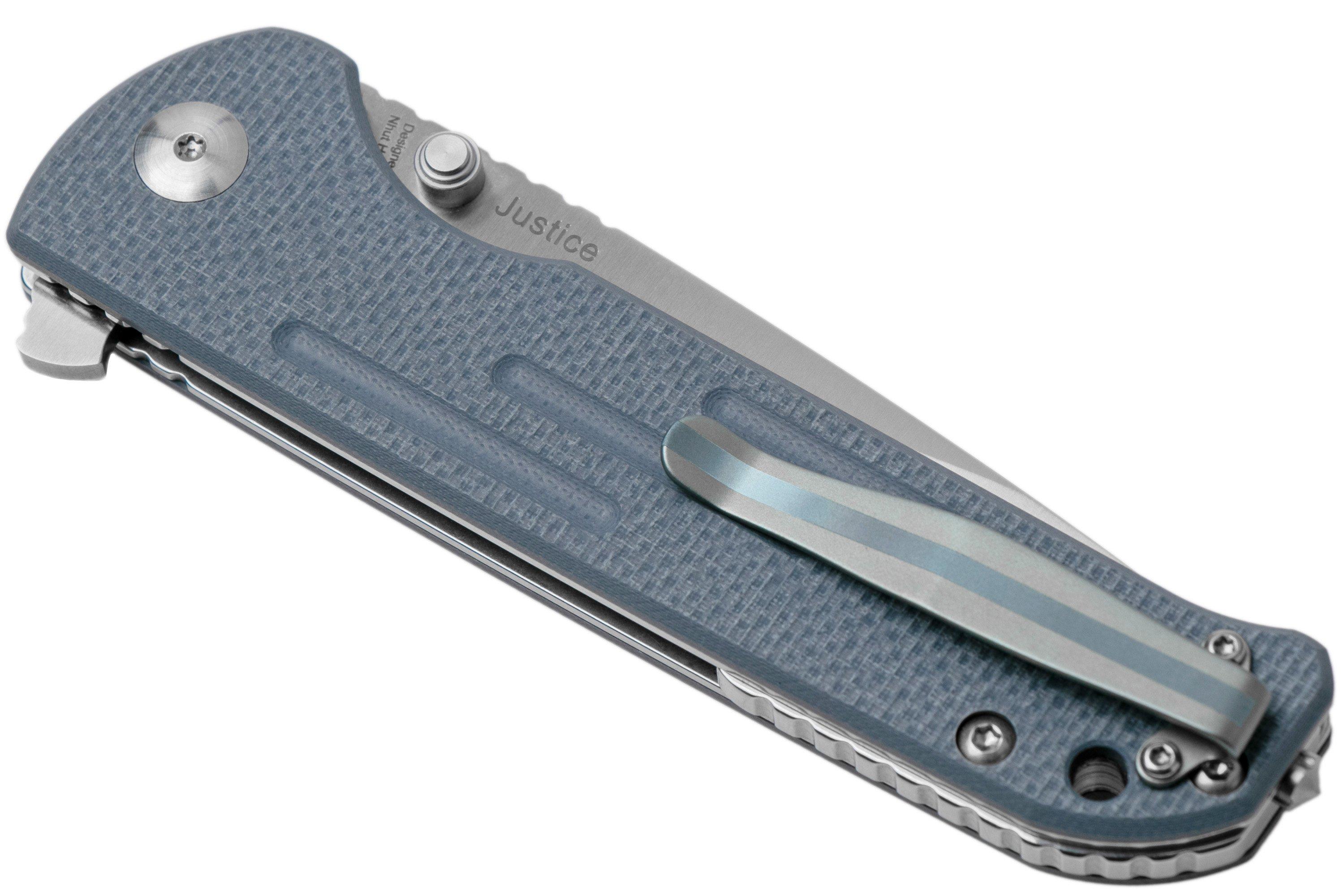 Kizer Vanguard Justice Blue V4543N1 pocket knife, Nhut Huynh and