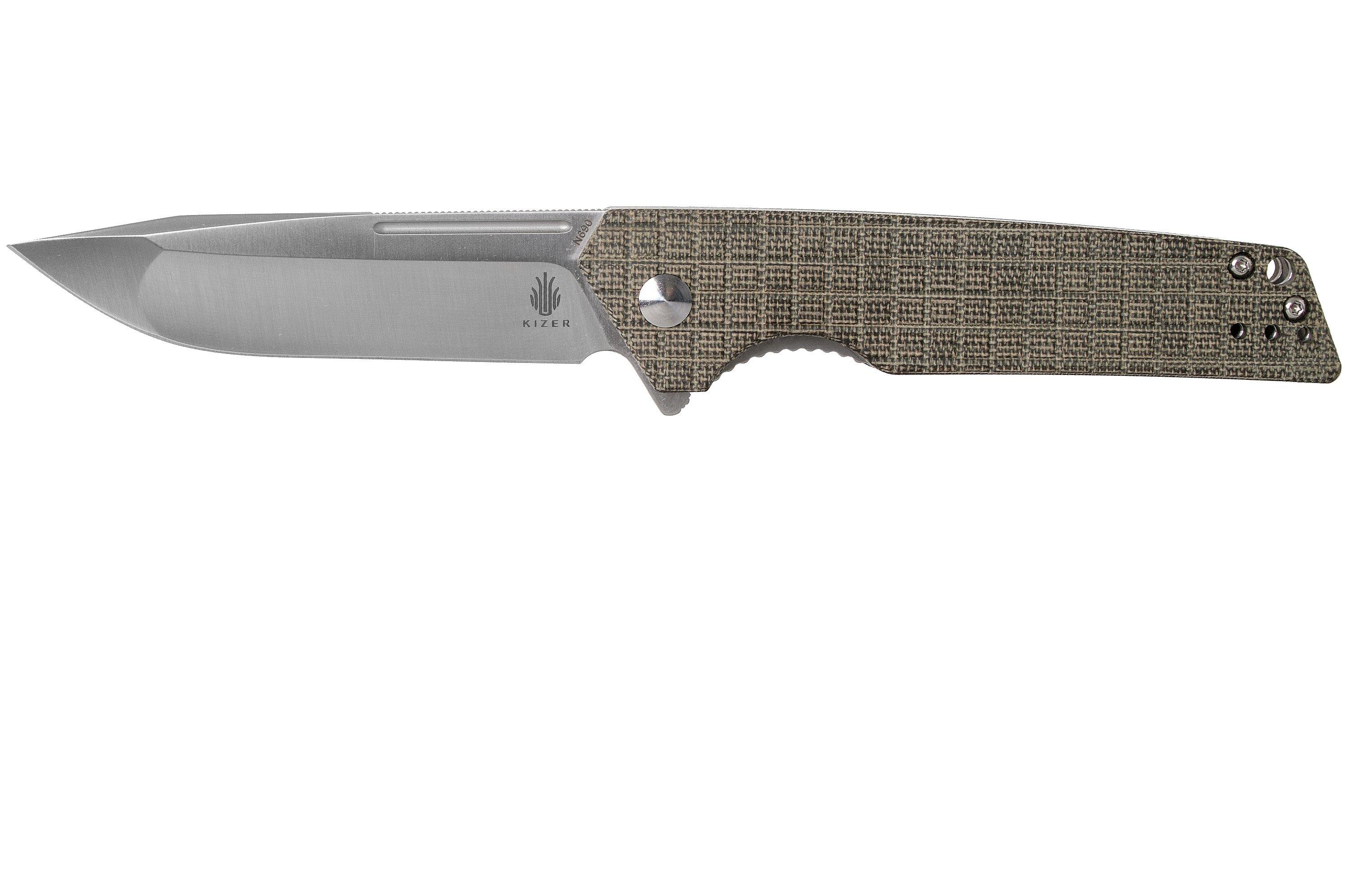 Kizer Vanguard Lan, micarta, N690, V4577N2 pocket knife