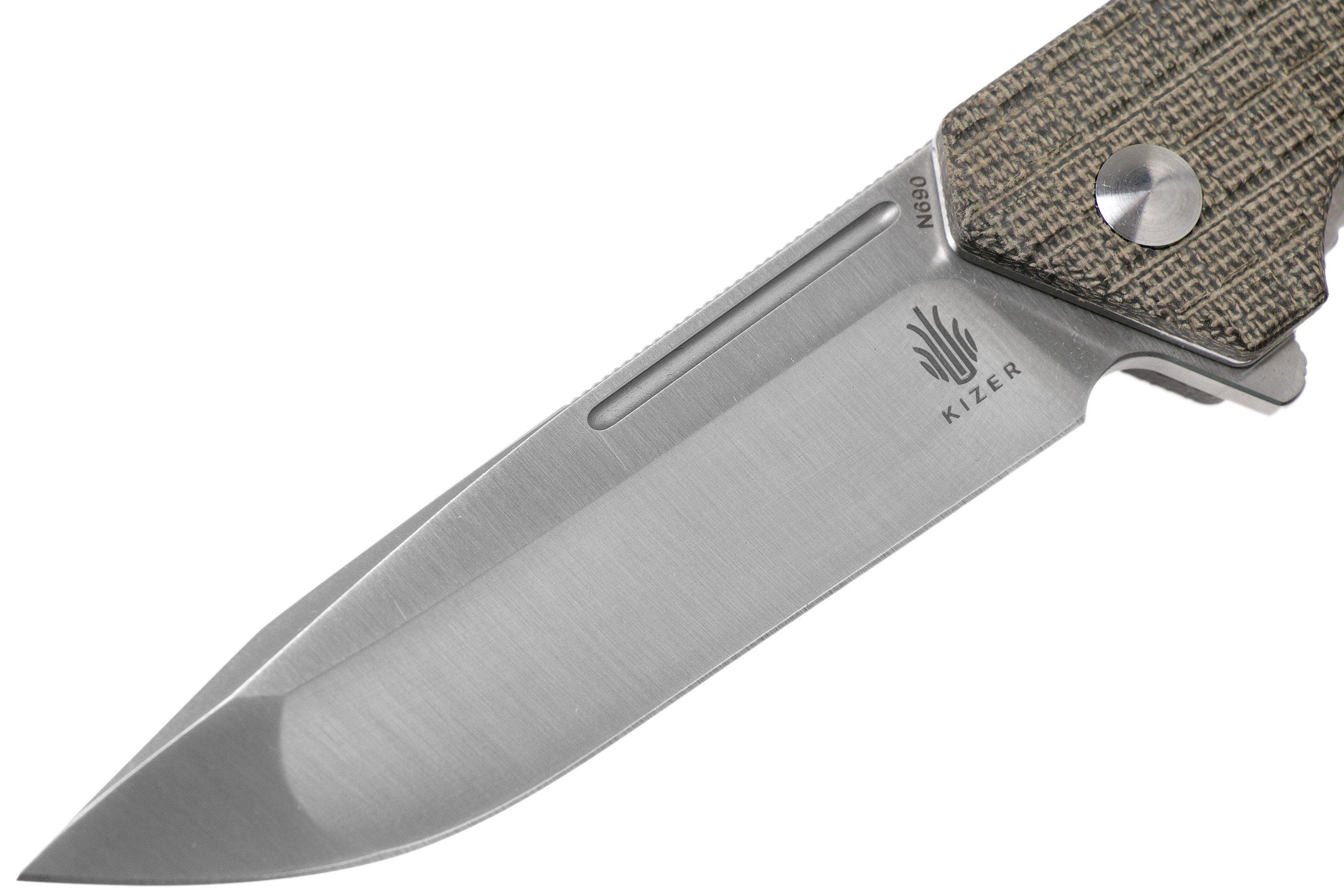 Kizer Vanguard Lan, micarta, N690, V4577N2 pocket knife