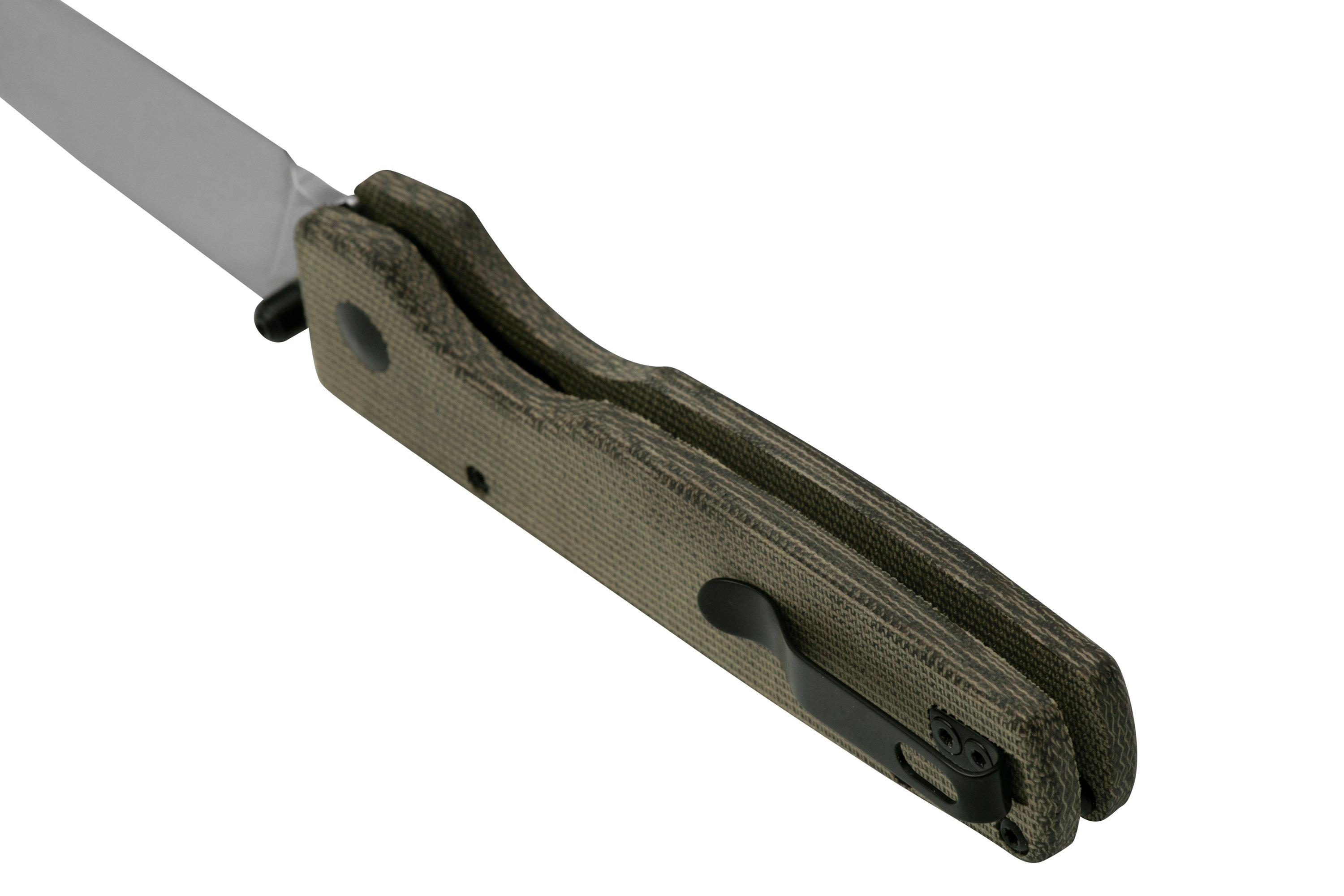 Kizer Original XL, V4605C1 Green Micarta, 154CM pocket knife