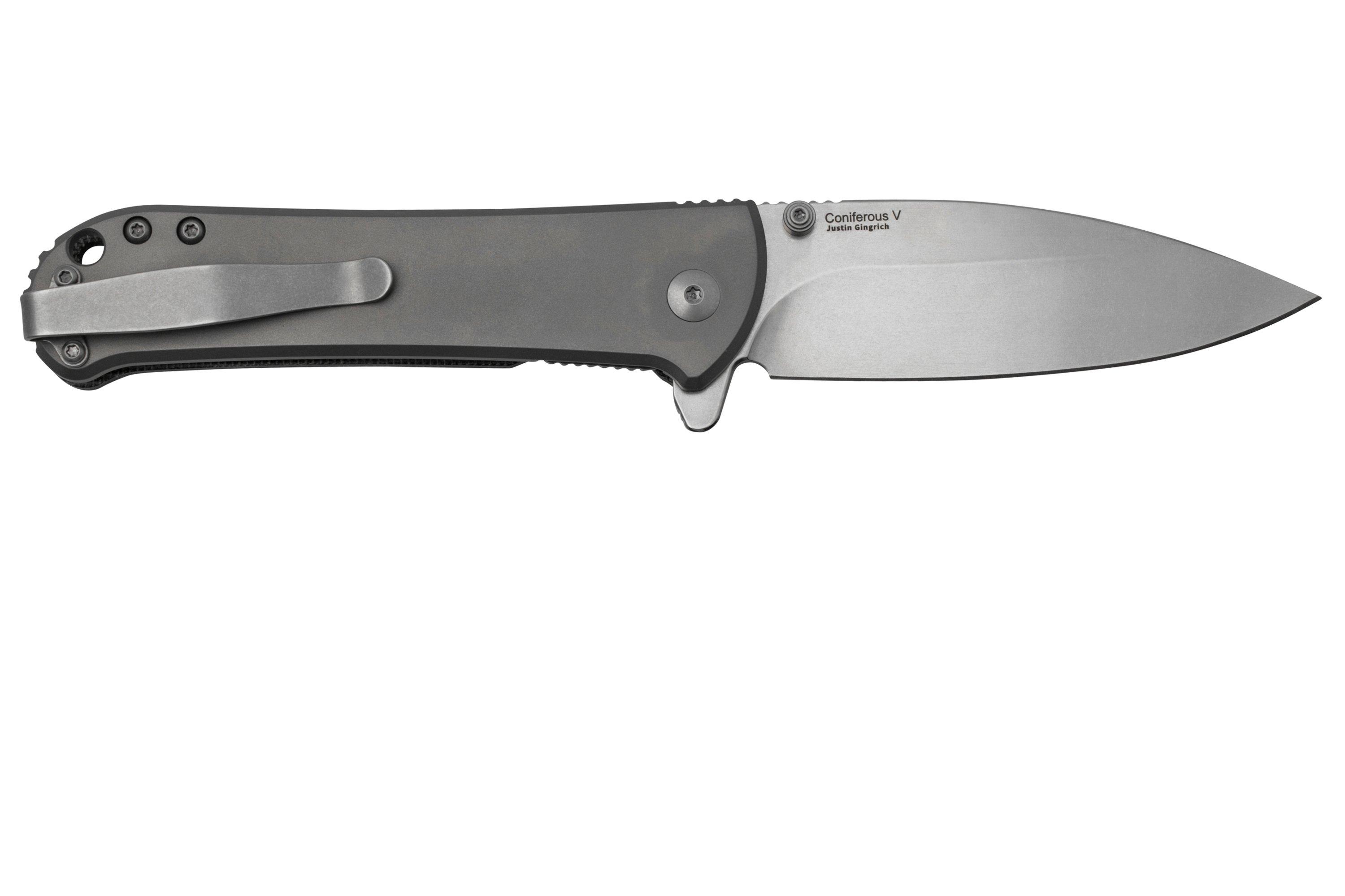 Kizer Coniferous V V4609C1, Titanium and Black Micarta, Stonewash ...