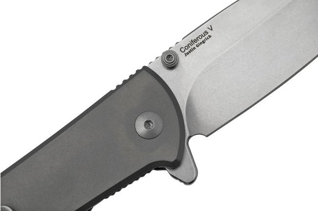 Kizer Coniferous V V4609C1, Titanium and Black Micarta, Stonewash, pocket knife, Justin Gingrich design | Advantageously shopping at Knivesandtools.dk Kizer Coniferous V V4609C1, Titanium and Black Micarta, Stonewash, pocket knife, Justin Gingrich design | Advantageously shopping at Knivesandtools.dk