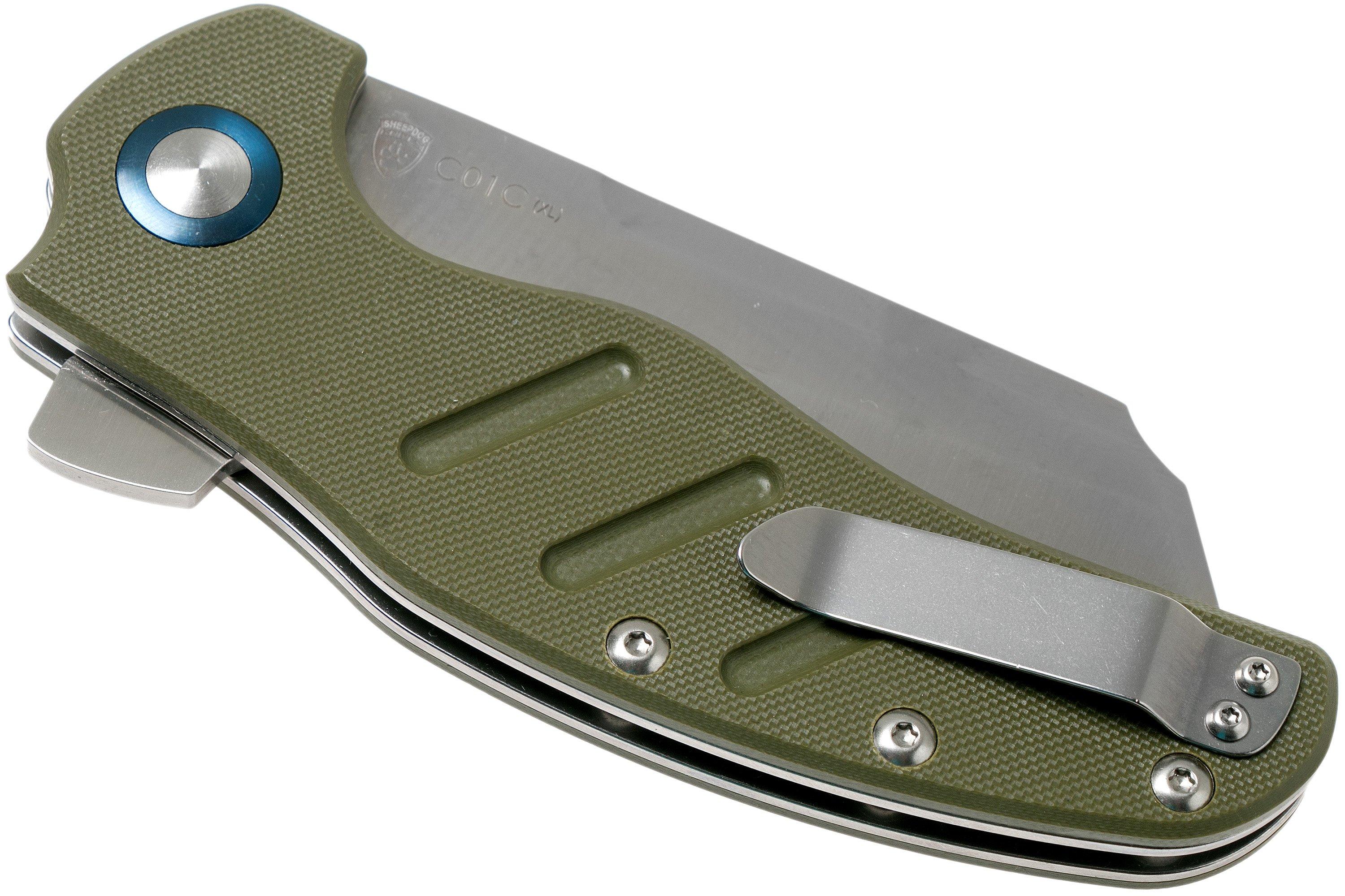 Kizer C01C Sheepdog XL OD Green V5488C2 navalha | Compras vantajosas em ...