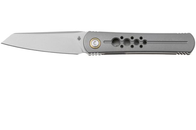 Afbeelding voor Kizer Feist 2 X Series ZX-3499-2A1 Stonewashed M390, Titanium, zakmes, Justin Lundquist x L.F design