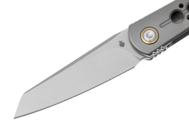 Afbeelding voor Kizer Feist 2 X Series ZX-3499-2A1 Stonewashed M390, Titanium, zakmes, Justin Lundquist x L.F design