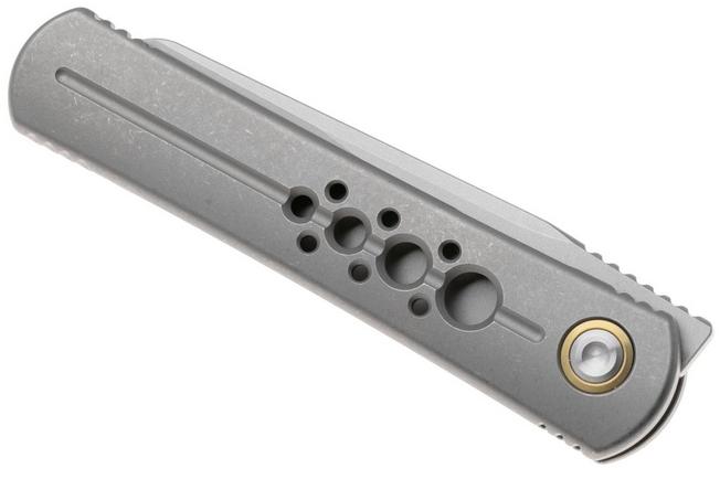 Afbeelding voor Kizer Feist 2 X Series ZX-3499-2A1 Stonewashed M390, Titanium, zakmes, Justin Lundquist x L.F design