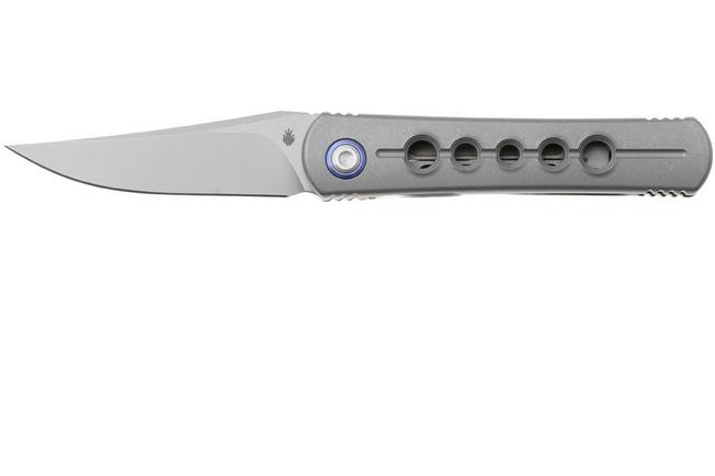 Afbeelding voor Kizer Feist 2 X Series ZX-3499-2A2 Stonewashed M390, Titanium, zakmes, Justin Lundquist x L.F design
