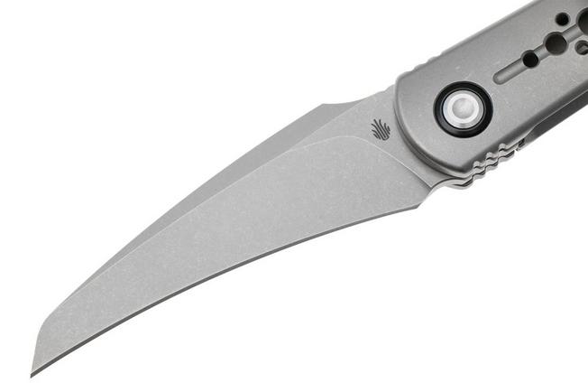 Afbeelding voor Kizer Feist 2 X Series ZX-3499-2A3 Stonewashed M390, Titanium, zakmes, Justin Lundquist x L.F design