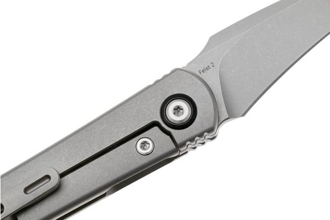 Afbeelding voor Kizer Feist 2 X Series ZX-3499-2A3 Stonewashed M390, Titanium, zakmes, Justin Lundquist x L.F design