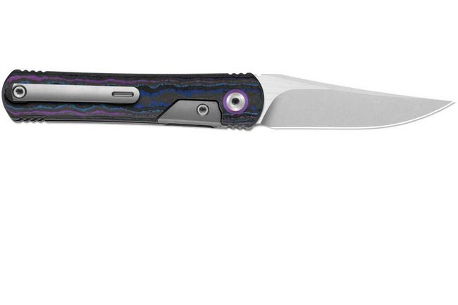 Imagem para Kizer Feist 3 X Series ZX-3499.3A2 Stonewashed S90V, Titanium & Camo Carbon Damtanium, navalha, Justin Lundquist x L.F design