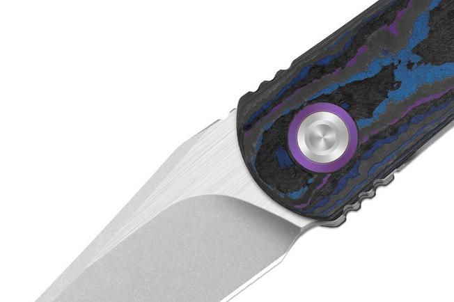 Imagem para Kizer Feist 3 X Series ZX-3499.3A2 Stonewashed S90V, Titanium & Camo Carbon Damtanium, navalha, Justin Lundquist x L.F design