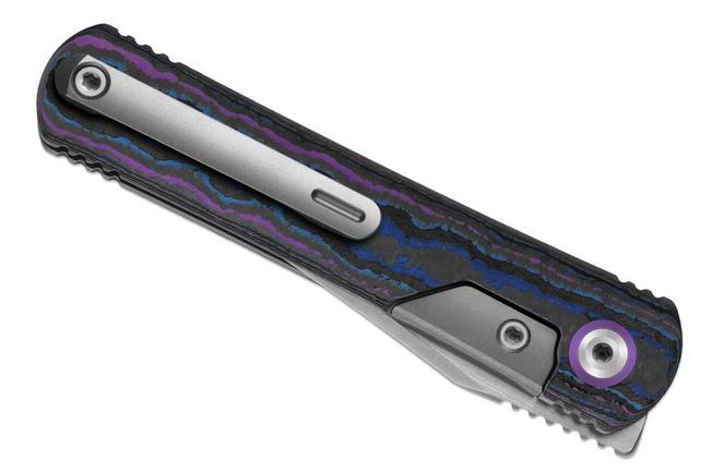 Imagem para Kizer Feist 3 X Series ZX-3499.3A2 Stonewashed S90V, Titanium & Camo Carbon Damtanium, navalha, Justin Lundquist x L.F design