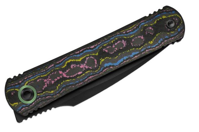 Image pour Kizer Feist 3 X Series ZX-3499.3A3 Matte DLC S90V, Titanium & Camo Carbon Ultimate Warrior, couteau de poche, Justin Lundquist x L.F design