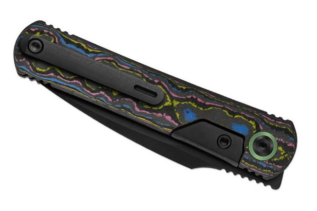 Image pour Kizer Feist 3 X Series ZX-3499.3A3 Matte DLC S90V, Titanium & Camo Carbon Ultimate Warrior, couteau de poche, Justin Lundquist x L.F design