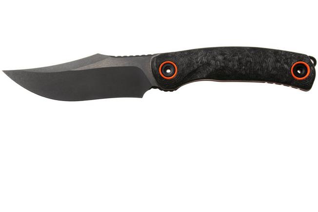 Obraz dla Nóż z głownią stałą Kizer Pioneer Fix ZX-FB03A1, Limited Edition, Two-Tone Matte Black DLC M390, Carbon Fiber & G10, projekt L.F.