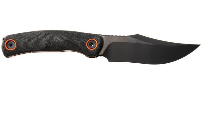 Obraz dla Nóż z głownią stałą Kizer Pioneer Fix ZX-FB03A1, Limited Edition, Two-Tone Matte Black DLC M390, Carbon Fiber & G10, projekt L.F.