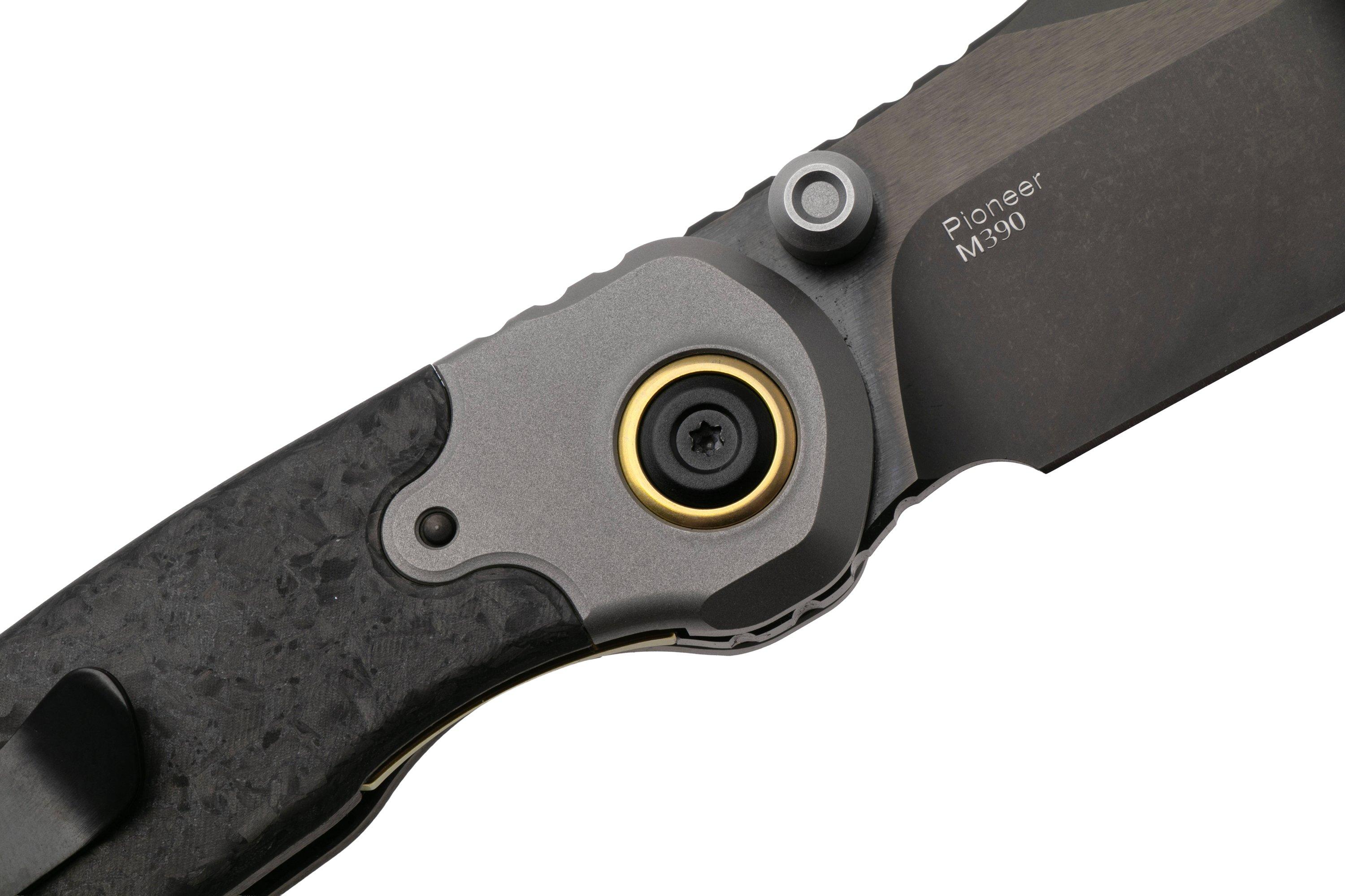 Kizer Pioneer ZX-FK03A1 Stonewashed DLC M390, Carbonfiber Titanium