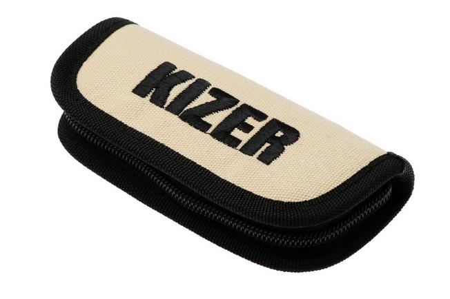 Afbeelding voor Kizer Pioneer ZX-FK03A1 Stonewashed DLC M390, Carbonfiber Titanium Bolster, zakmes