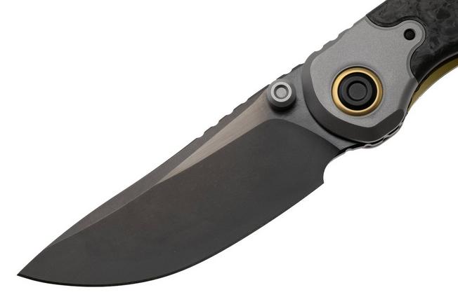 Afbeelding voor Kizer Pioneer ZX-FK03A4 Stonewashed DLC 20CV, Carbonfiber Titanium Bolster, zakmes